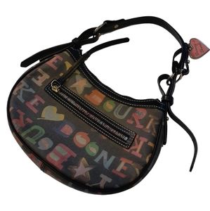 Dooney & Bourke vintage graffiti doodle crayon shoulder bag